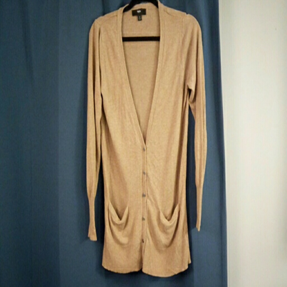 Long Tan Boyfriend Cardigan from Target Small